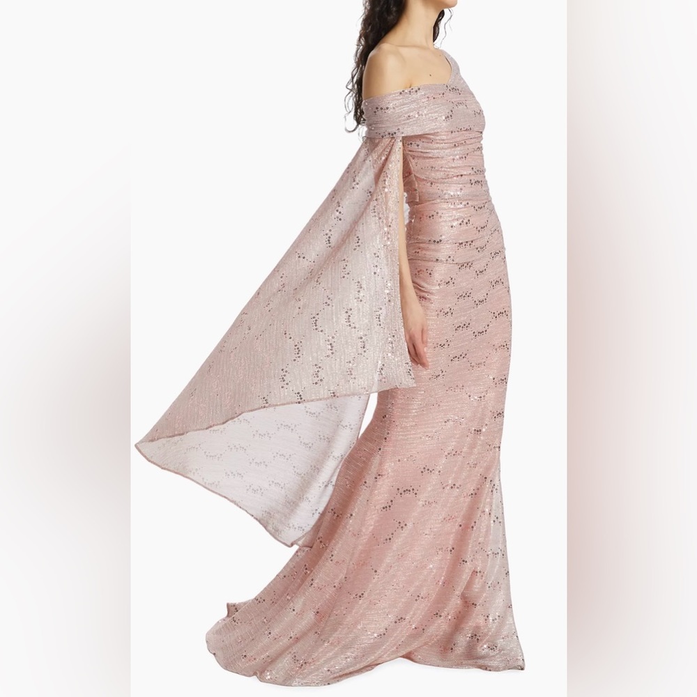 Talbot Runhof
One-Shoulder Sequin Voile Gown